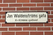 Road sign for Jan Waldenströms gata. Photo.