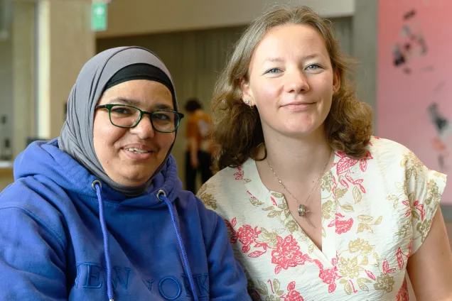 Shabnam Parveen och Ganna Petruk. Foto.