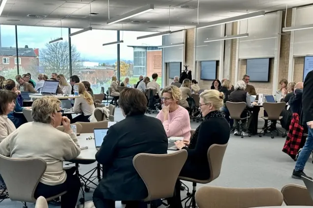 forskare och lärare i diskussion. foto.